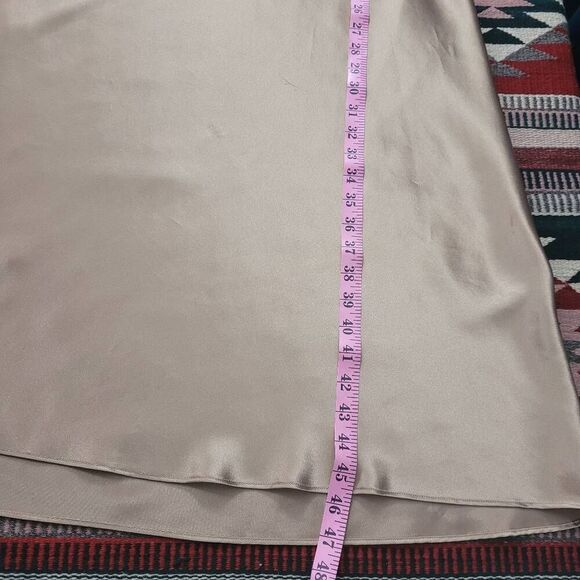 Morgan‎ Taylor Intimates Gold Satin Slip Dress Sz L Black Velvet Bust Feminine - Picture 5 of 6